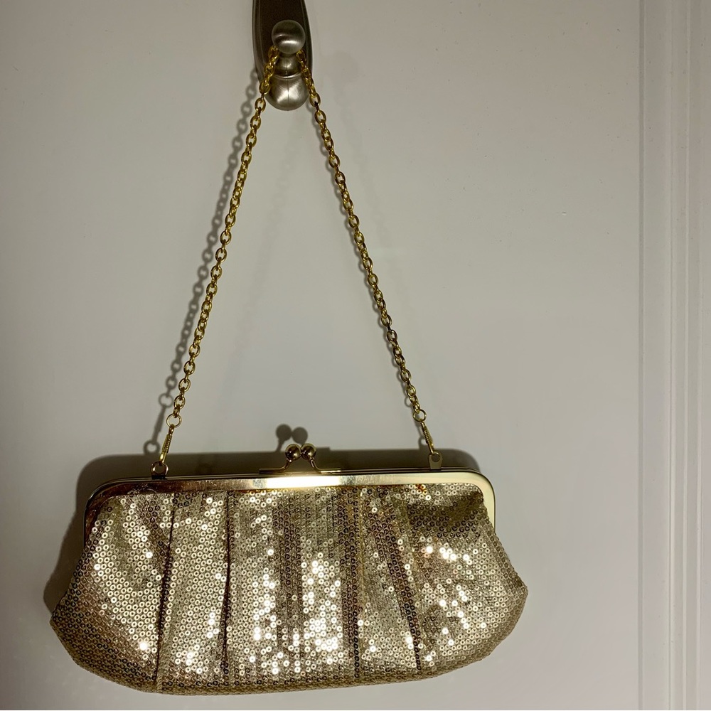 ALDO Gold Sequin Clutch